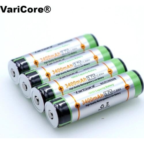 VariCore New Protected 18650 NCR18650B 3400mah Rechargeable battery 3.7V with PCB For Flashlight batteries