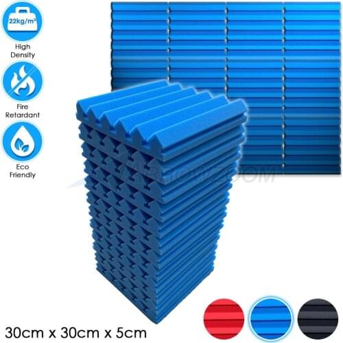Arrowzoom 30 x 30 x 5 cm Pro Series Wedge Tile Studio Sound Absorbing Panel Acoustic Foam Treatment KK1200