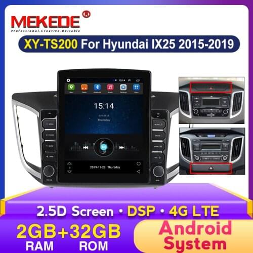 Tesla screen Android 2Gb + 32Gb DSP Car Radio Multimedia Video Player GPS Navigation For Hyundai Creta ix25 2 Din DVD carplay BT