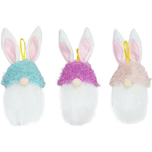 3 Pcs Easter Party Gnome Rabbit Candy Jars Party Adornments Gift Boxes Candy Case Easter Day Accessories(Assorted Color)