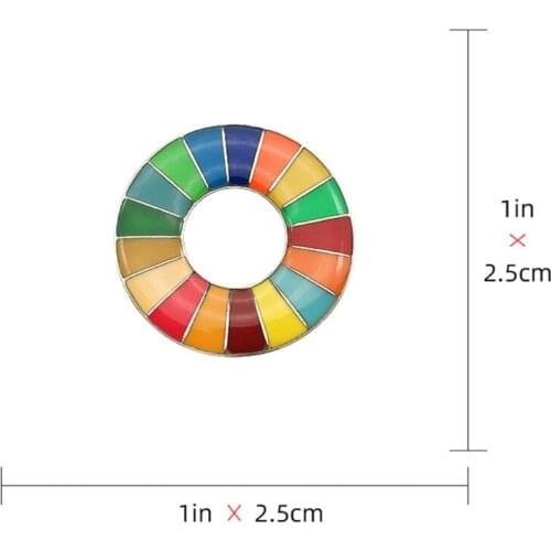 The Sustainable Goals Brooch United Nations SDGs Rainbow Pin Badge Fashion Jewelry For Women Men