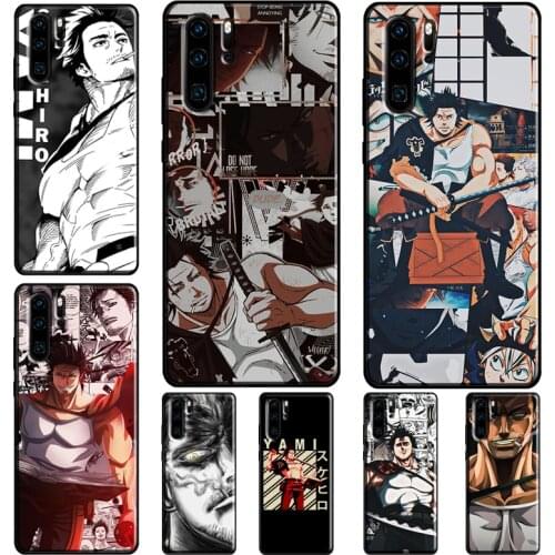 Yami Sukehiro Black Clover anime manga Case For Huawei P30 Lite P40 P20 Pro Nova 5T P Smart 2019 Honor 20 10 X Lite 8X 9X Coque
