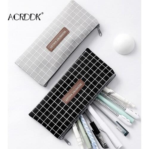 Small Pencil Case Durable Office Stationery Organizer Pouch Cosmetic Bag for Girls and Boys FC