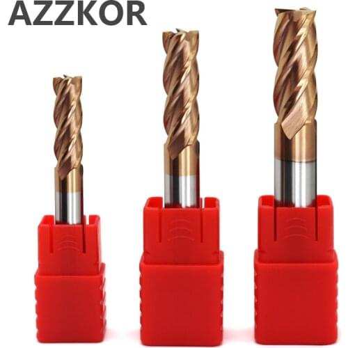 Milling Cutter Alloy Coating Tungsten Steel Tool Cnc Maching Hrc55 Endmill Top Kit Wholesale Milling Machine Tools 4.1mm-6.4mm