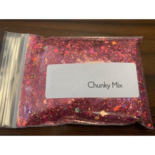 Holographic Chunky Glitter 24 Colors 200g Face Body Eye Hair Nail Festival Chunky Holographic Glitter Polyester Glitter,J441068
