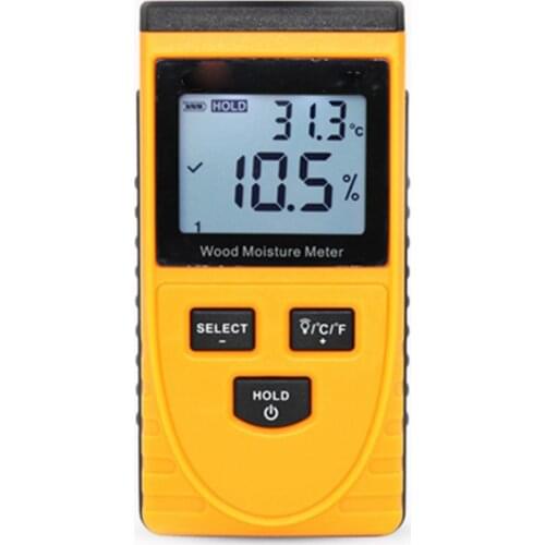 Wood Moisture Tester Digital LCD Display Induction Timber Moisture Meter Temperature Tester High Quality And Practical