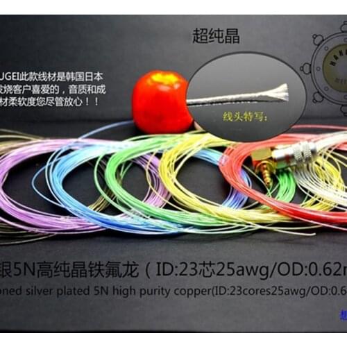 12m Diy Earphone Cable Copper 6N 23 core Wire Headphone Ocean Crystal Iron Unit OCC wire for repair diy earphone