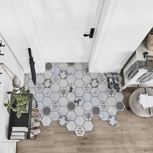 Home Door Mat Carpet Floor Decoration Dust-proof Anti-slip Door Mats Nordic Style Printed Bedroom Bathroom Entrance Mat Carpets