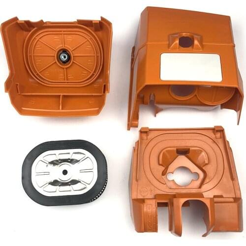 4 Pcs/set Chain Saw Shroud Top Cover Air Filter Cover Filter Base For STIHL MS440 044 Outdoor Garden Yard Lawnmower Chainsaw