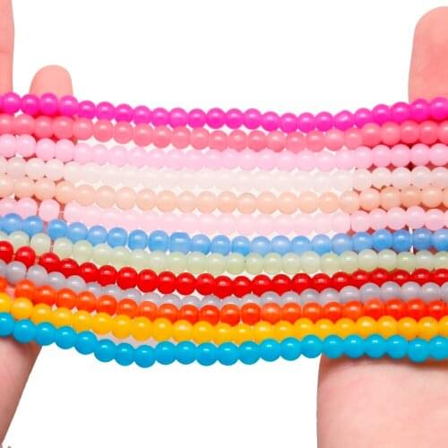 4mm Approx 100pcs Fancy Glass Beads Round Loose Spacer Beads For Jewelry Making Bracelet Necklace DIY Jewelry Findings Accessori