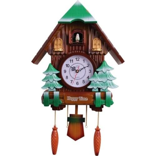 Fashion Cuckoo Clock 20-inch Living Room Wall Clock Modern Swing Pocket Watch Hourly Short Transmission Time WJ10238
