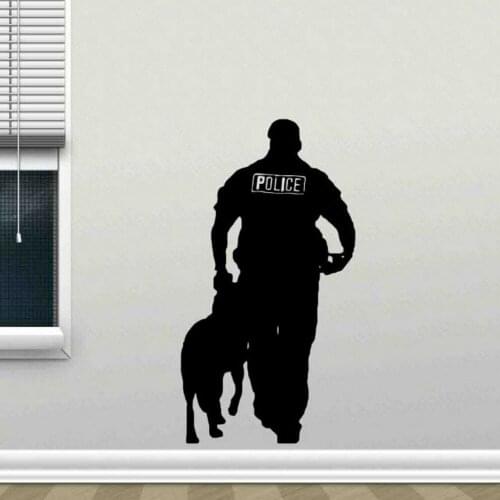 Polices Wall Decal Special Forces Canine Police Car Door Window Vinyl Sticker Officer Interior Decor Cool Style Wallpaper Q746