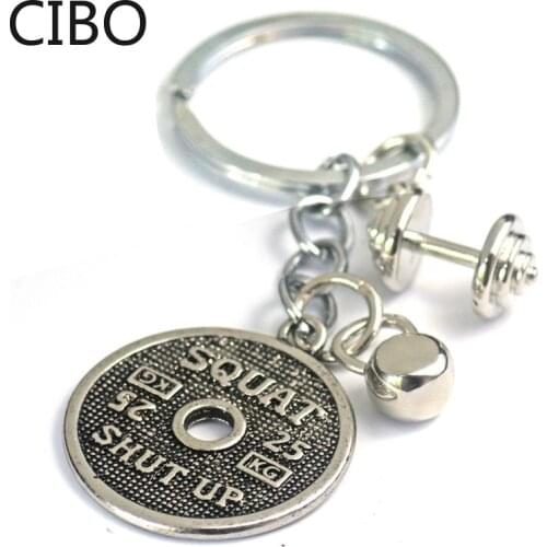 2019 New 25lbs WEIGHT & barbell &Kettlebell Keychain * Fitness Crossfit Bodybuilding Gym