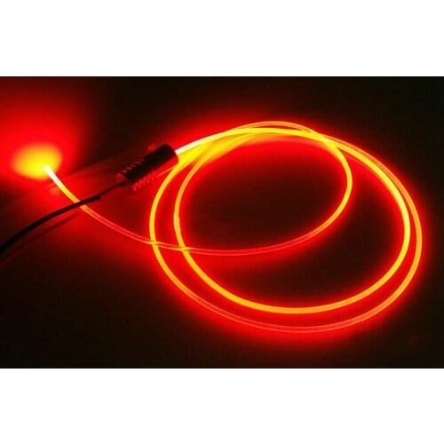 12v 3W Illuminator LED light Source Engine DIY Car Step Atmosphere Decoration Fiber optic Projector+3mm Milky T-type Skirt Cable