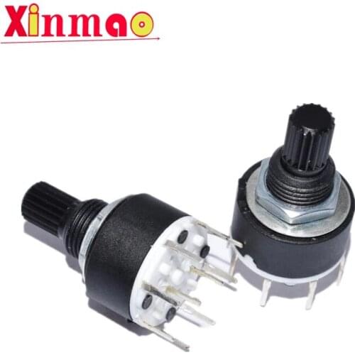 1PCS All plastic band switch SR16 1 cutter 5 gear 6 gear 8 gear 2 cutter 3 gear 4 spindle 16mm rotary switch