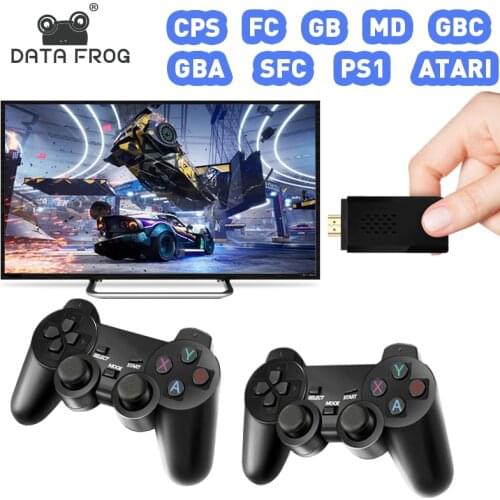 Data Frog Y3 Mini 4K TV USB Set-Top Box for Sega Video Game Console 3500+Games for FC/SFC/GBA/SEGA/MAME Wireless Handheld Prefix