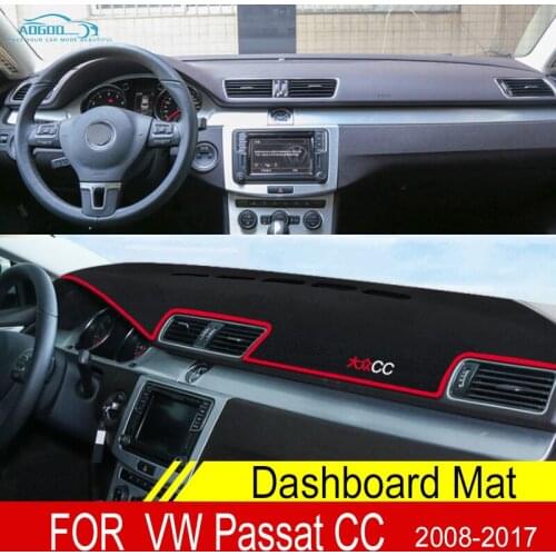 Anti-Slip Mat Dashboard Cover Pad Sunshade Dashmat Carpet Accessories For VW Passat CC 2008-2017 2009 2010 2012 2013