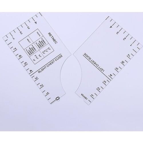 Transparent Acrylic T-Shirt Guide Ruler Vinyl Sewing Alignment Centering Tool For Sublimation HTV Heat Press