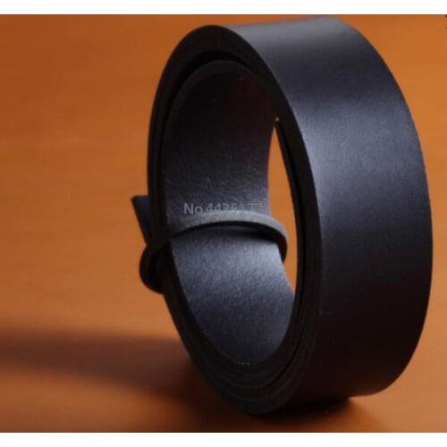 New 9/10 oz Natural Tanned Leather Belt Black Cowhide Strip Can Be Dying Handmade Genuine Leather Strip 48"(Various Widths)