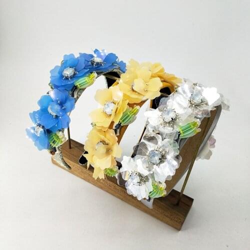 Luxurious Baroque Rhinestone Headband With Glitter lining, Wide Hair Band, White Sequins Hair accessories For Girls