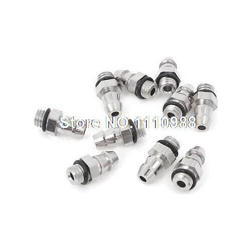 10 Pcs Straight Barb Fittings Connector M5 Thread for 6mm Air Hose