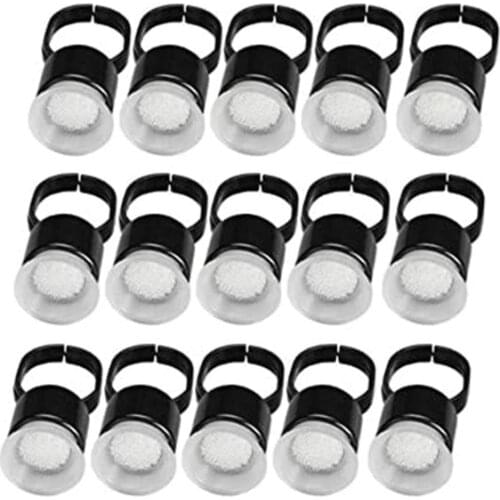 Tattoo Ink Ring Cups Glue Cap with Sponge Microblading Pigment Cup Tattoo Tool Holder Permanent Makeup Tattoo Accessories
