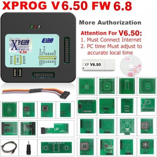 XPROG V5.55 V5.60 V5.84 V5.86 V6.12 Black Metal Box Better XPROG M V6.12 ECU Programming Interface Xprog-M 5.84 6.12 ATMEGA64A