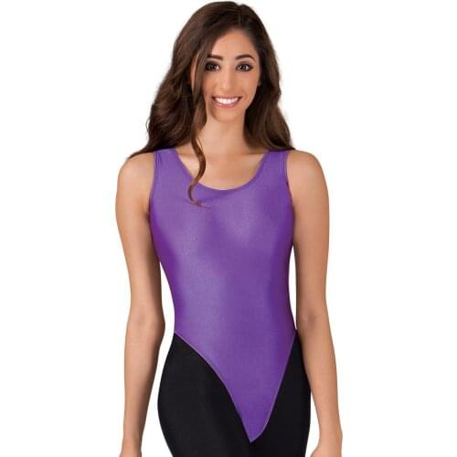 Womens Nylon Tank Thong Leotard Dance Girls Ballet Dance Spandex Skin Tights Sleeveless Bodysuits