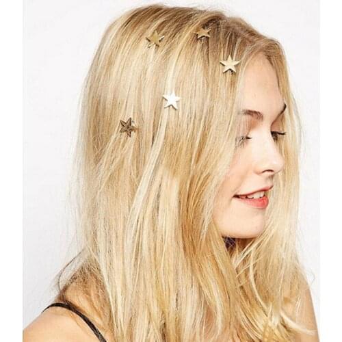 1 Pcs Star Clips Spiral Hair Clips Girls Golden Hairpins Women Vintage Barrette Korean Fashion Hair Accessoires Christmas Party