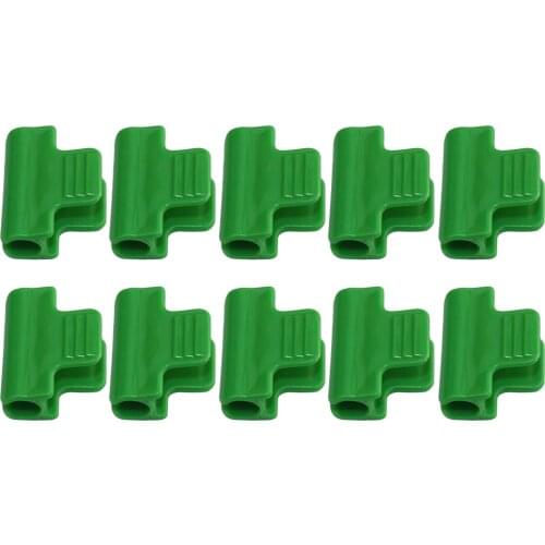 10Pcs Plastic Pipe Clamps For Greenhouse Frame Pipe Film Sunshade Net Greenhouse Film Clamps 11mm Greenhouse Clips Plastic