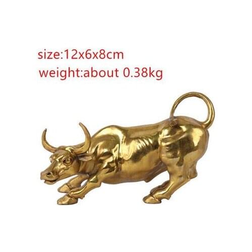 100% laiton taureau mur rue bovin Sculpture cuivre vache Statue mascotte exquis artisanat ornement bureau décoration cadeau d'af