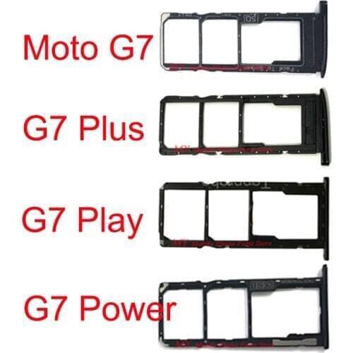 30 PCS Dual Sim Card Tray Holder For Motorola Moto G7 Plus Play Power G7+ Sim Tray Card SD Card Tray Reader Holder Socket Slot