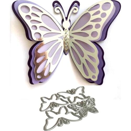4pcs Lace Buttefly Metal Cutting Dies DIY Scrapbooking Embossing Album Paper Card Making Dies Cutting Stencils