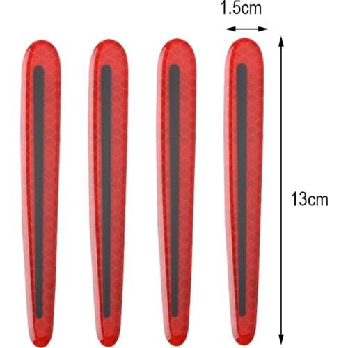 4pcs Car Door Handle Sticker Warning Reflective Tape Auto Reflective Strips Driving Safety Mark Car Styling Accessories