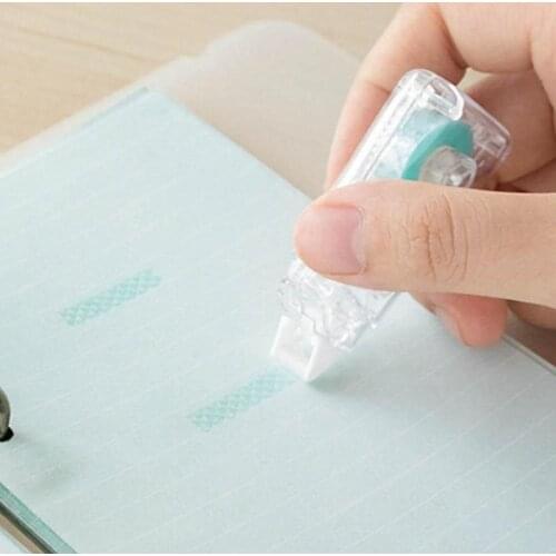 6pcs/pack Roller Glue Tape Double Sided Adhesive Dots Stick Roller Permanent Adhesive Applicator Glue Tape Stationery 5m/roll