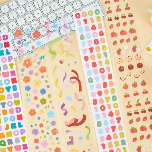 8 Design 60x350mm Stationery Stickers Mini Kawaii Stickers Paper Sticker Ribbon Party DIY Scrapbook Diary Photo Album Decorative