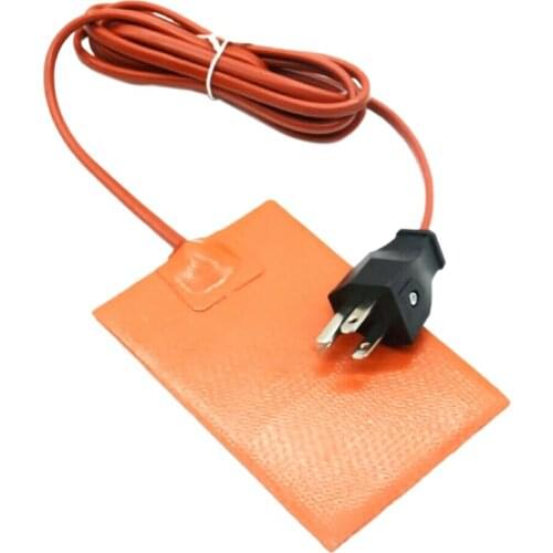 9x13cm Car Engine Oil Pan Sump Tank Heater Plate 120W 110V US Plug Silicone Heating Pad