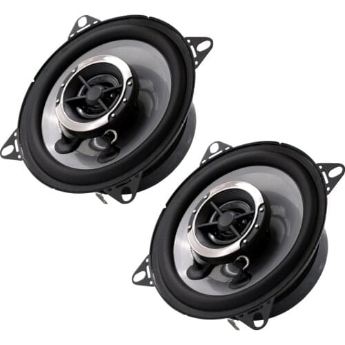 2pcs Car Coaxial Speaker Durable 4 Inches Black Dual Cone Audio Coaxial Speaker for Vehicle Auto Car