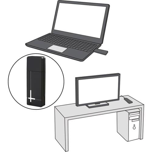 Wireless Adapter Fit for One USB Receiver Lightweight Easy to Use