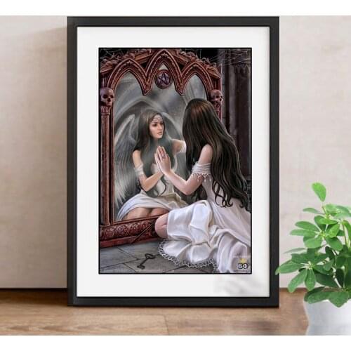 Diamond Mosaic Angel 5D DIY Diamond Painting Portrait Decor Home Diamond Embroidery Sale Picture Of Rhinestones