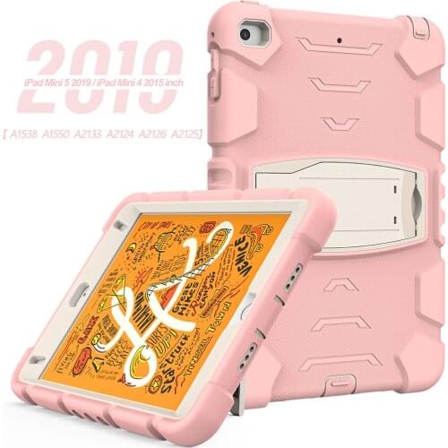 2019 Tablet Case for ipad 7.9" Mini 5 fashion Shock Proof full body cover for stand tablet cover Three Layer Hybrid Hard Plastic