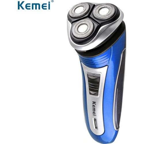 Kemei 3 Heads wareless Electric Shaver Triple Blade Electric Rechargeable Shaving Razors Men Face Care 3D Floating Free Shipping