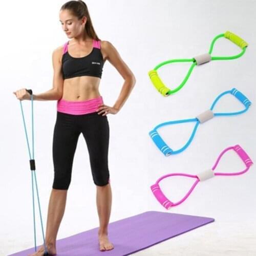 Hot Selling Latex Pull Rope Sports Expander Bandresistance Bands 8 Shaped Fitness Elastic Rubber Loops