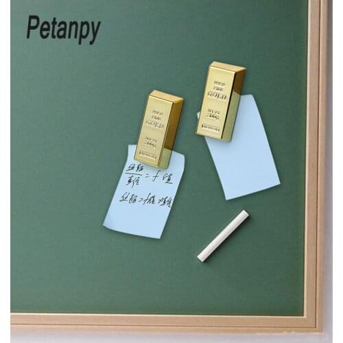 6pc Creative Gold Brick Shape Refrigerator Magnets Resin Craft Gift For Home Refrigerator Decoration Souvenir Birthday Gift