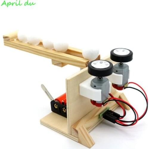 April Du DIY Small Ball Emitter Children Science Experiment Kits Assemble Electric Model Kids Inventions Educational Toy,1set