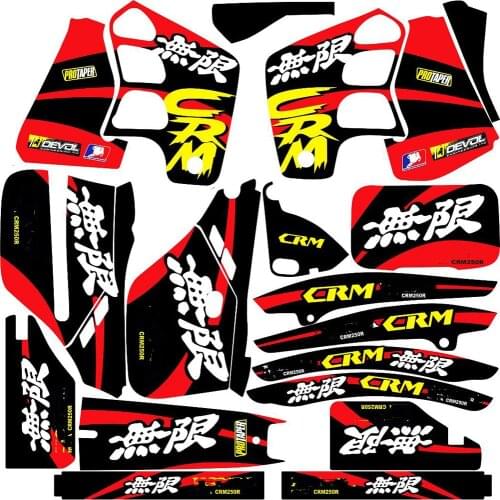 Motocross Team 3M STICKERS GRAPHICS BACKGROUNDS DECALS kits For Honda CRM250R 1989 1990 1991 1992 1993 CRM250 R CRM 250R