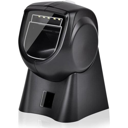 2D Desktop Hands Free Barcode Scanner 1D 2D QR USB omnidirectional barcode scanner reader Red CCD(Aiming) white LED (lighting)