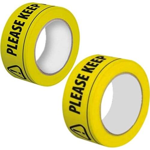 Please Keep A Safety Distance of 2 Meters Floor Tape 33mx48mm Distancing Sticker 77HA