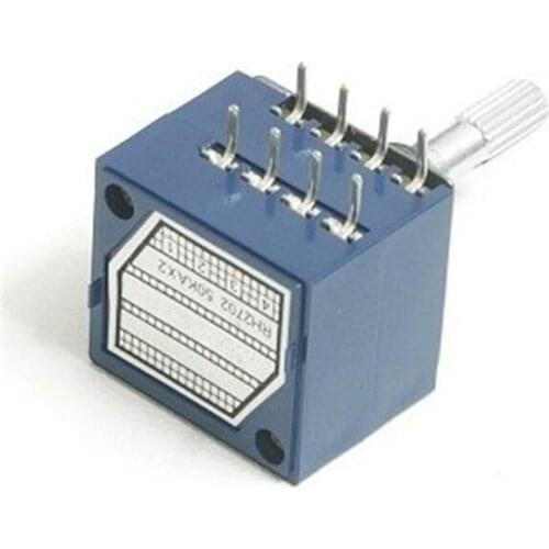 1pc Precision Chip Resistor Enthusiast Step ALPS RH2702 Double Volume Potentiometer 50KA 100KA 250KA Exponential Type