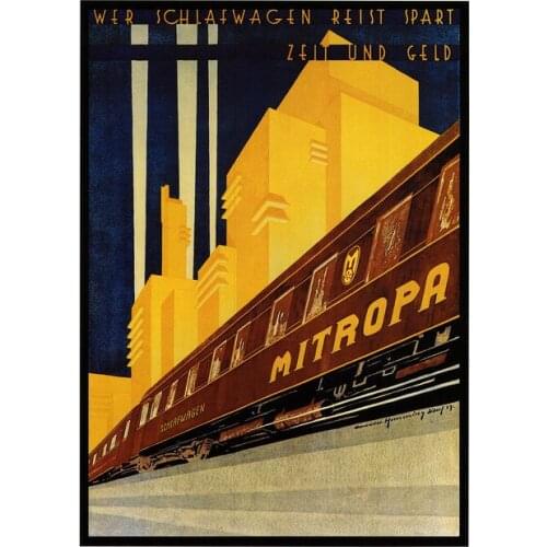 Planes, Trains & Automobiles Germany Travel Ad Beauty View German Retro Vintage Poster Canvas Wall Art Home Posters Decor